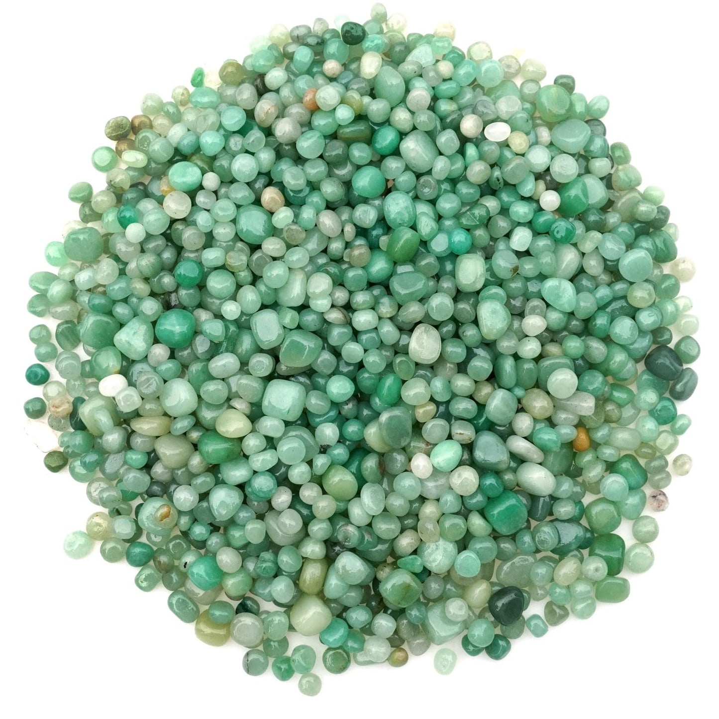 Sisamn Tumbled Polished Crystal Stone Green Aventurine Chips 3Lb Vase Filler Stones, Bulk for Fish & Turtle Tanks, Plant Decor, Home Decor, Jewelry Making, DIY, Reiki Healing