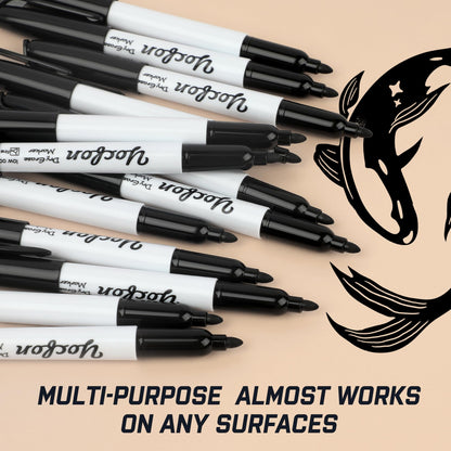 Yocfon Dry Erase Markers 148 Pack, Bulk Black Whiteboard Markers With Fine Tip, Low Odor Dry Erase Markers for School Office Home