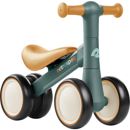 Retrospec Cricket Baby Walker Balance Bike with 4 Wheels for Ages 12-24 Months - Toddler Bicycle Toy for 1 Year Old’s - Ride On Toys for Boys & Girls