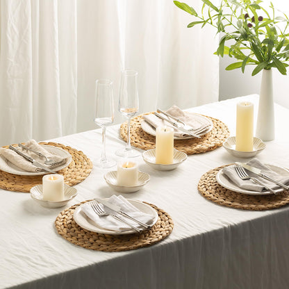 Ceramic Pillar Candle Holder Plates, Decorative Candlestick Holder, Tea Light Incense Santo Palo Holders, for Dinning, Party, Wedding, Birthday, Anniversary Decorations, 1pack (White)