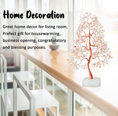 Crocon® Citrine Crystals Tree of Life Quartz Base, Birthday Gifts for Women, Men Home & Office Decor Money Tree Healing Crystals Womens Gifts Ideas House Warming Gift Sister Unique Decoration Present