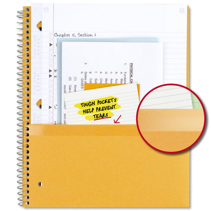 Five Star Spiral Notebook + Study App, 100 Sheets, 1 Subject, College Ruled Paper, Fights Ink Bleed, Water Resistant Cover, 820337-ECM, Purple, Pink, White & Green, 8-1/2" x 11", 4 Pack