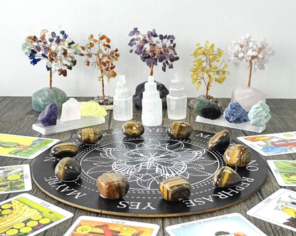 MAIBAOTA Tiger Eye Stones Natural Polished Tumbled Crystals Stones Rocks Energy Balance Crystal Gemstones Vase Filler Decorative Crystals