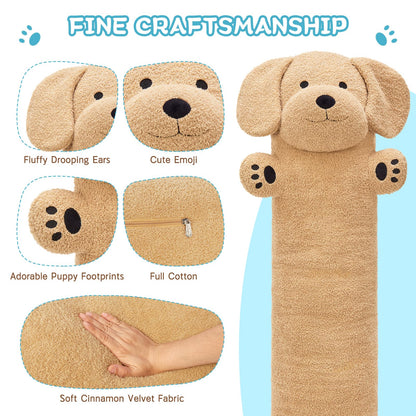 Muiteiur 43.3 Inch Long Dog Plush Pillow, Golden Retriever Dog Stuffed Animal with Big Ears, Soft Hugging Body Pillow, Gift for Kids, Girlfriend