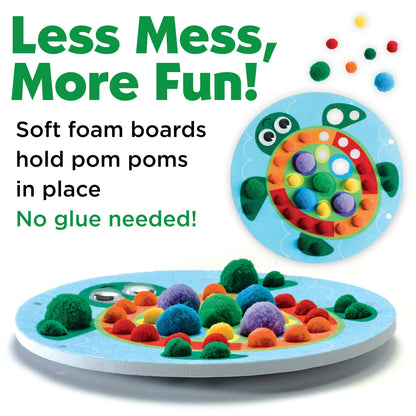 Creativity for Kids Pom Pom Pictures: Animals - Preschool Learning Activities, Sensory Toys for Toddlers, Toddler Arts and Crafts (Ages 3+)