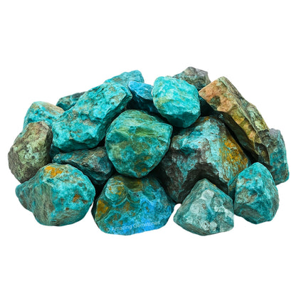 Amazing Gemstone Chrysocolla Raw Crystals and Healing Stones, Natural Rocks For Tumbling - DIY Raw Stones And Crystals (1 Piece)