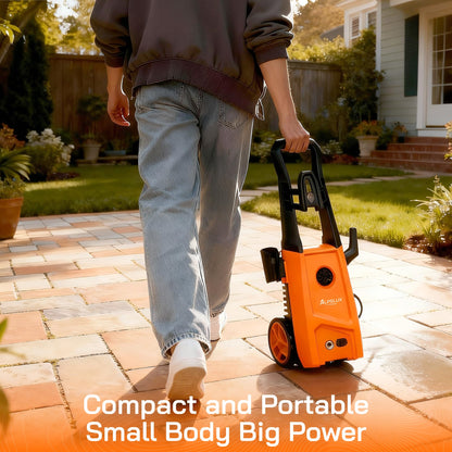 Electric Pressure Washer Power Washer Electric Powered Power Wash Power Washers with Adjustable Nozzle, Pressure Cleaning Machine with Foam Cannon for Cars, Fences, Driveways, Patios, Home Cleaning