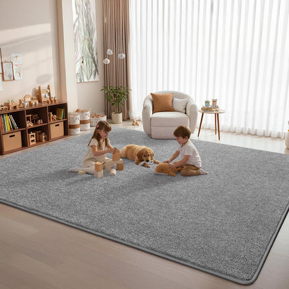 DweIke Rugs for Bedroom Living Room, 4x6 ft Grey Area Rug, Washable Memory Foam Indoor Carpet, Modern Non-Slip Ultra Soft Carpets for Kids Boys Girls Adults Nursery Dorm Home Decor