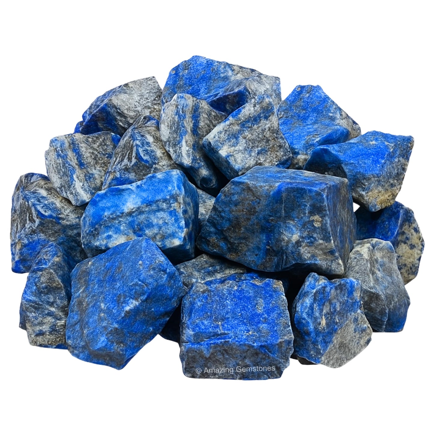 Lapiz Lazuli Raw Crystals and Healing Stones, Natural Rocks for Tumbling and DIY Raw Stones and Crystals (1 Piece)