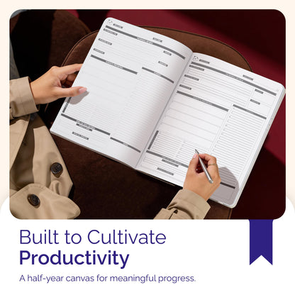 Panda Planner Pro A4 Daily Planner 2026 – 6 Month Undated Planner with Hourly Schedule, Large 8.5x11 Layout, To Do List, Daily Journal, Goal Planner, Habit Tracker & Gratitude Organizer for Home/Office – Purple