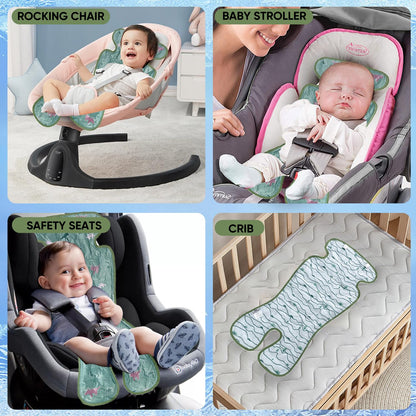 Miracle Baby Gel Car Seat Cooling Pad, Reversible Cooler Mat for Stroller, Summer Seat Liner for Babies(1-Pack)