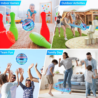 ENJSD 2025 Flying Orb Ball, Boomerang Hover Space Ball Flying Spinner, Orb Drone Orbit, Cool Toys Kids for 6 7 8 9 10+ Year Old Boys Girls Teens, Indoor Outdoor Toys