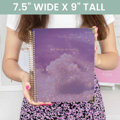 bloom daily planners 2026 Hardcover Calendar Year Goal & Vision Planner (January to December) - Monthly & Weekly Agenda Organizer - 7.5" x 9" - Good Things Are Coming
