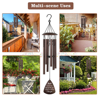 Gifts for Mom from Daughter Son, 32" Bronze Wind Chimes, Best Mom Ever Gift for Mama Mother in Law