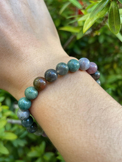 GAF TREASURES Fancy Jasper Crystal Bead Bracelet 8mm, Genuine Fancy Jasper Stretch Gemstone Bracelet, Healing Crystal Bracelet, Gift for Men & Women (1)