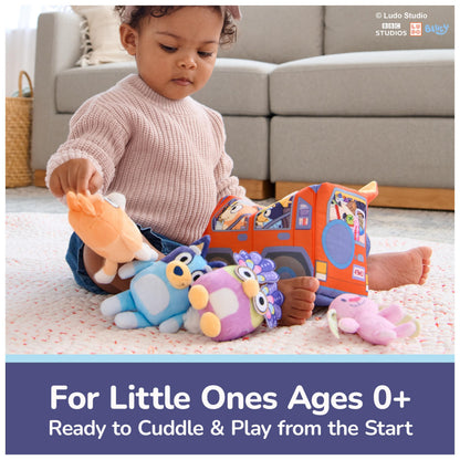 GUND Bluey 5-Piece Plush Playset, Official Bluey Stuffed Animals and Sensory Toys for Babies and Toddlers, 7”