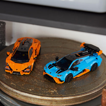 LEGO Speed Champions Lamborghini Revuelto & Huracán STO Car Toys - Building Toy for Pretend Play for Boys & Girls, Ages 10+ - Model Car Kit Display - Gift Idea for Kids - 77238