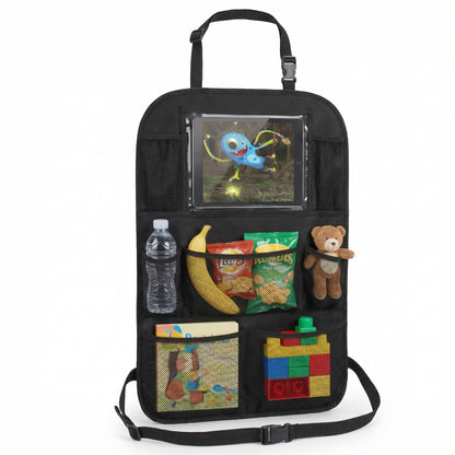 ONE PIX Backseat Car Organizer Mats Back Seat Organizers and Storage Bag with Touch Screen Tablet Holder for Kids Toddlers Car Seats, Travel Accessories, Road Trip Essentials Kids