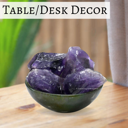 Amazing Gemstone Amethyst Raw Crystals and Healing Stones, Natural Rocks for Tumbling and DIY Raw Stones and Crystals (1 Piece)
