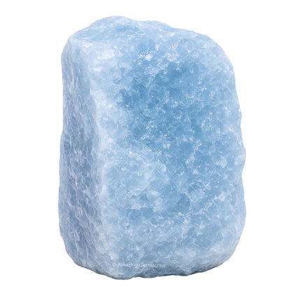 Amazing Gemstone Blue Calcite Raw Crystals and Healing Stones, Natural Rocks for Tumbling and DIY Raw Stones and Crystals (1 Piece)