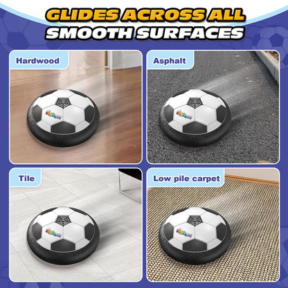 ShyLizard Hover Soccer Ball,Boys Toys Gifts for 3 4 5 6 7 8 Years Old,Air Power Kids Soccer Ball with LED Light,Hover Soccer Ball Indoor for Kids 3-5 6-8,Outdoor Indoor Game for Boys and Girls