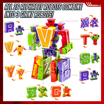 JOYIN Alphabet Robots Toys for Kids, ABC Learning Toys, Alphabots, Letters, Toddlers Education Toy, Carnival Prizes, Treasure Box and Prize for Classroom, Birthday Gift for Kids 3 4 5 6 7 8