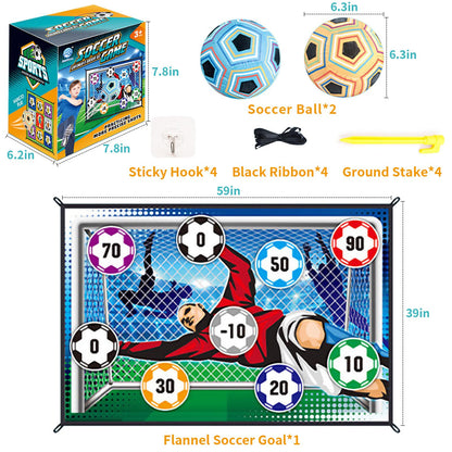 Anehono Soccer Ball Game Mat Set, Sticky Soccer Ball Indoor Target Toss Party Game, Sports Toys and Gift for Kids Boys Girls for 3 4 5 6 7 8 Year Old Boy Toys Birthday
