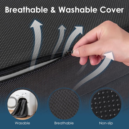 INGEROOM Foldable Mattress Twin - Memory Foam 4 inch Trifold Mattress for Camping, with Portable Handle, Non-Slip Folding Floor Bed Sofa for Guest Travel Yoga, Washable Breathable Cover