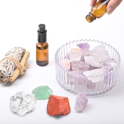 Howlite Raw Stones 1PC, Gemstones Raw Stones and Healing Crystals, Hand Carved Natural Pocket Raw Crystals for Decoration Tumbling, Garden, Home Decor(1.18"-1.97")