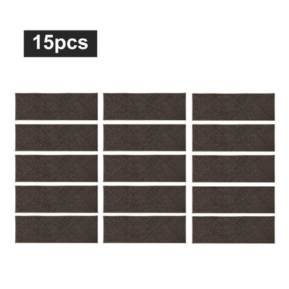 COSY HOMEER Edging Stair Treads Non-Slip Carpet Mat 28inX9in Indoor Stair Runners for Wooden Steps, Edging Stair Rugs for Kids and Dogs, 100% Polyester TPE Backing (15pc, Brown)