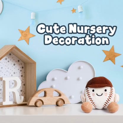 Baseball Stuffed Animal, Baby Baseball Plush Sports Toy, Baby Sports Toys, Plushies for Boys and Girls