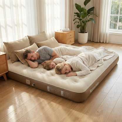 Naturehike California King Air Mattresses with Rechargeable Built-in Pump, Inflatable Mattress, Portable Blow up Mattress, Air Bed for Home, Camping, Guest