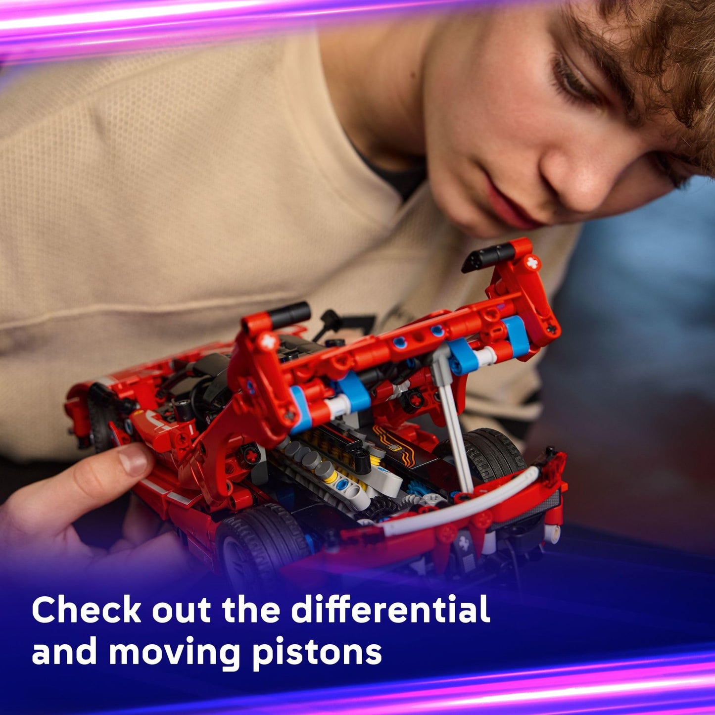 LEGO Technic Ferrari FXX K Toy Car - Building Toy for Girls & Boys, Ages 10+ - Cool Birthday Gift for Kids - Race Car Model for Play & Display - 42212