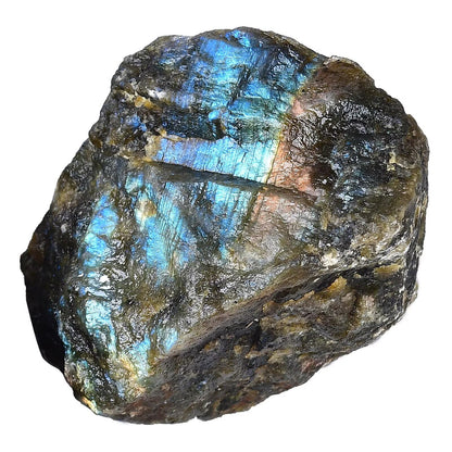 FZBHRO Raw Labradorite Stone Blue Rough Labradorite Rock Healing Crystal and Stone for Tumbling Meditation 0.8-1.3 Pound