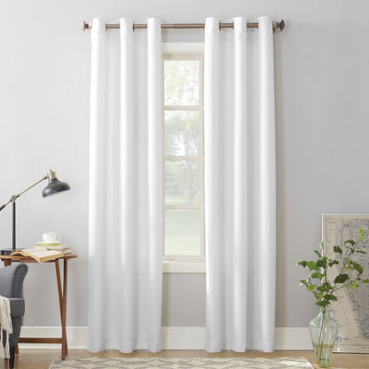 No. 918 Montego 2-Pack Casual Textured Semi-Sheer Grommet Curtain Panel Pair