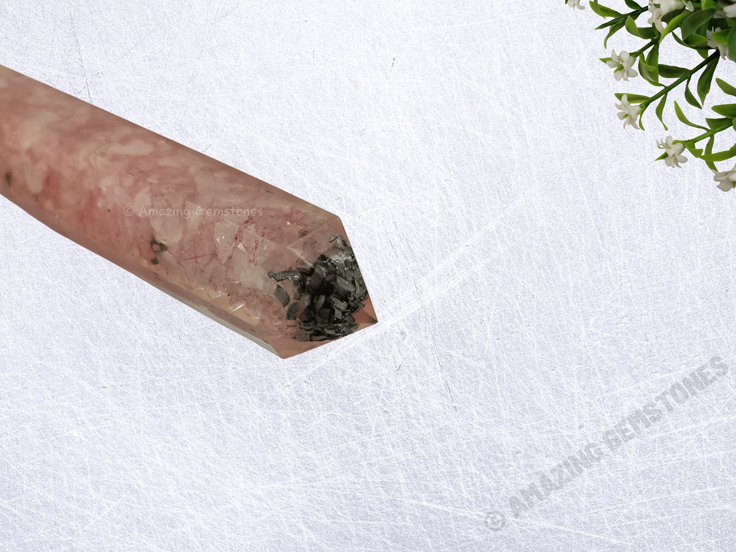 Amazing Gemstone Rose Quartz Crystal Orgonite Towers - Natural Healing Crystal Point Obelisk for Reiki Healing and Crystal Grid (4.5 Inch to 5 Inch, Pack of 1)