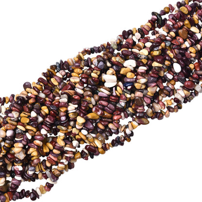 Natural Chip Stone Beads 450pcs Mookaite Jasper Chips 5-8mm Genuine Real Irregular Healing Crystal Rocks Hole Drilled DIY Loose Gemstone Beads for Jewelry Making Bracelet Earrings Necklace Crafting
