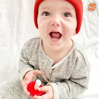 RaZbaby RaZberry (1) & Chompy (2) Teething Relief Pacifiers 3m+ - BPA Free, Easy-to-Hold Design to Soothe Sore Gums
