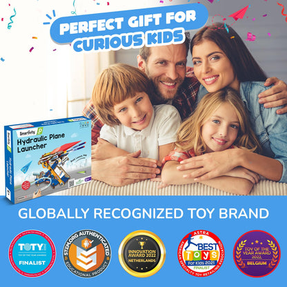 Smartivity DIY 2in1 Hydraulic Paper Airplanes & Darts Launcher STEM Toy for Kids Ages 6-14 Years I Birthday Gifts for Smart Kids | Science Kit for Boys & Girls 6, 8,10,12,14 Years Old