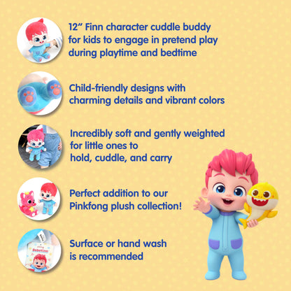 Pinkfong Bebefinn Plush Toy - Soft Cuddly Premium Plush Toy for Kids - Ages 1-5