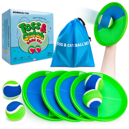 EVERICH TOY Upgraded Toss and Catch Ball Game Set, Beach Pool Toys Outdoor Games for Kids Toys, Outside Family Lawn Yard Games, for Boys Girls 3 4 5 6 7 8 9 10 11 12 Years Old