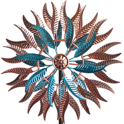 Senflame Large Outdoor Metal Wind Spinner,Two-Way Wind Sculptures,360 Degrees Kinetic Wind Spinners Yard Art Decor for Patio, Lawn & Garden 63 * 13.4 Inches