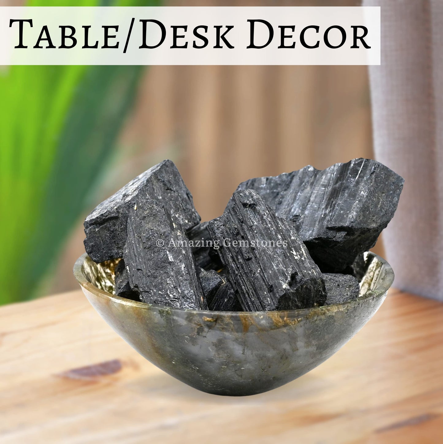 Amazing Gemstone Black Tourmaline Crystals Rough Stone in Bulk, 1/2lb Regular Pieces Turmalina Negra Piedra Originales, Large Black Tourmaline Crystal Healing Stones for Protection