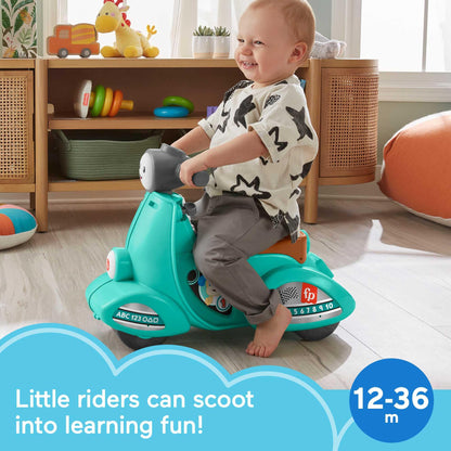 Fisher-Price Laugh & Learn Toddler Ride-On Toy, Smart Stages Cruise Along Scooter with Lights Music and Learning for Ages 1 Year and Up (Amazon Exclusive)