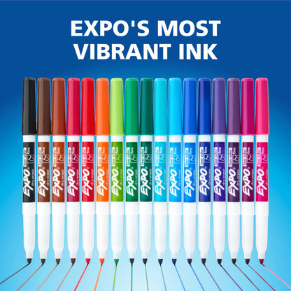 EXPO Dry Erase Markers, Low Odor Ink, Black, Fine Tip, 40 Count - Whiteboard, Calendar, Organization, Essential Supplies for Office, School, Classroom, Teachers