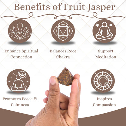 ANAYA AGATE Fruit Jasper 2 Pcs Raw Crystals Rough Gemstones w/Authenticity Card, Velvet Pouch - Large 1.25–2.0" Raw Stones for Tumbling, Cabbing, Polishing, Cutting Natural Healing Crystals for Home Decor, DIY Stones