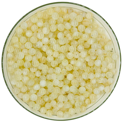 WHNKFB 6mm 100PCS Natural Citrine Round Beads, Smooth Polished Loose Yellow Crystal Beads for Jewelry Making Craft - 4mm 6mm 8mm 10mm Options with Free Elastic Cord