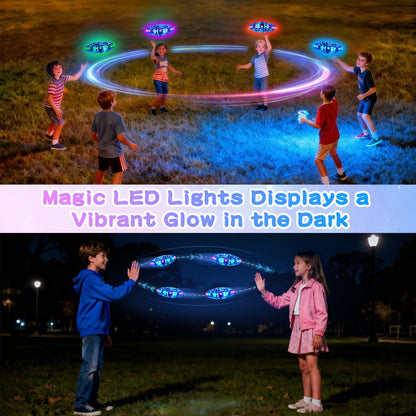 Vantexi Drone for Kids, 2026 Upgrade Flying Toys with LED, Hover Boomerang Mini Drone, Hand Operated UFO Flying Orb Ball, Christmas Birthday Gifts for 6 7 8 9 10 11 12+ Boys Indoor Outdoor (Blue)