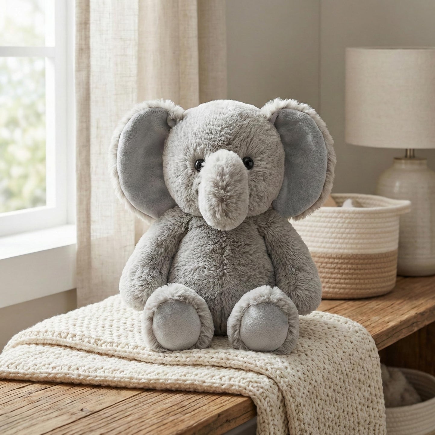 okegztoa Stuffed Animal Plush Toy Soft Plushie Cuddly Elephant Cute Plush Toy for Kids Toddlers Boys Girls Birthday Christmas Nursery Decor Party Favors