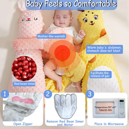 Joyfubabe Baby Soothers Toys, Cute Animal Plush Stuffed Doll Toy for Girls Boys, Plush Figure Soothing Toys for Home and Travel